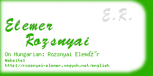 elemer rozsnyai business card